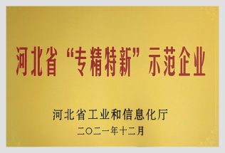 河北省專精特新示范企業(yè)